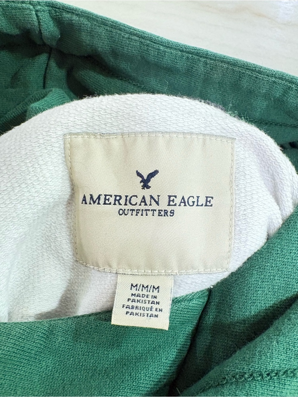American Eagle Outfitters Green, White & Black Colorblock Crewneck Pullover - Picture 4 of 7